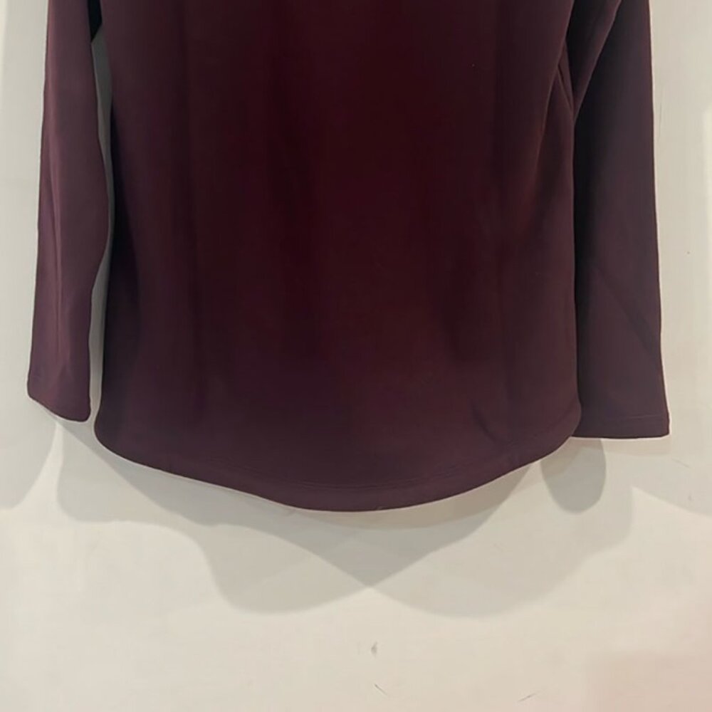 Athleta Decadent Chocolate Cozy Karma Asym Pullover size Small - Picture 13 of 16